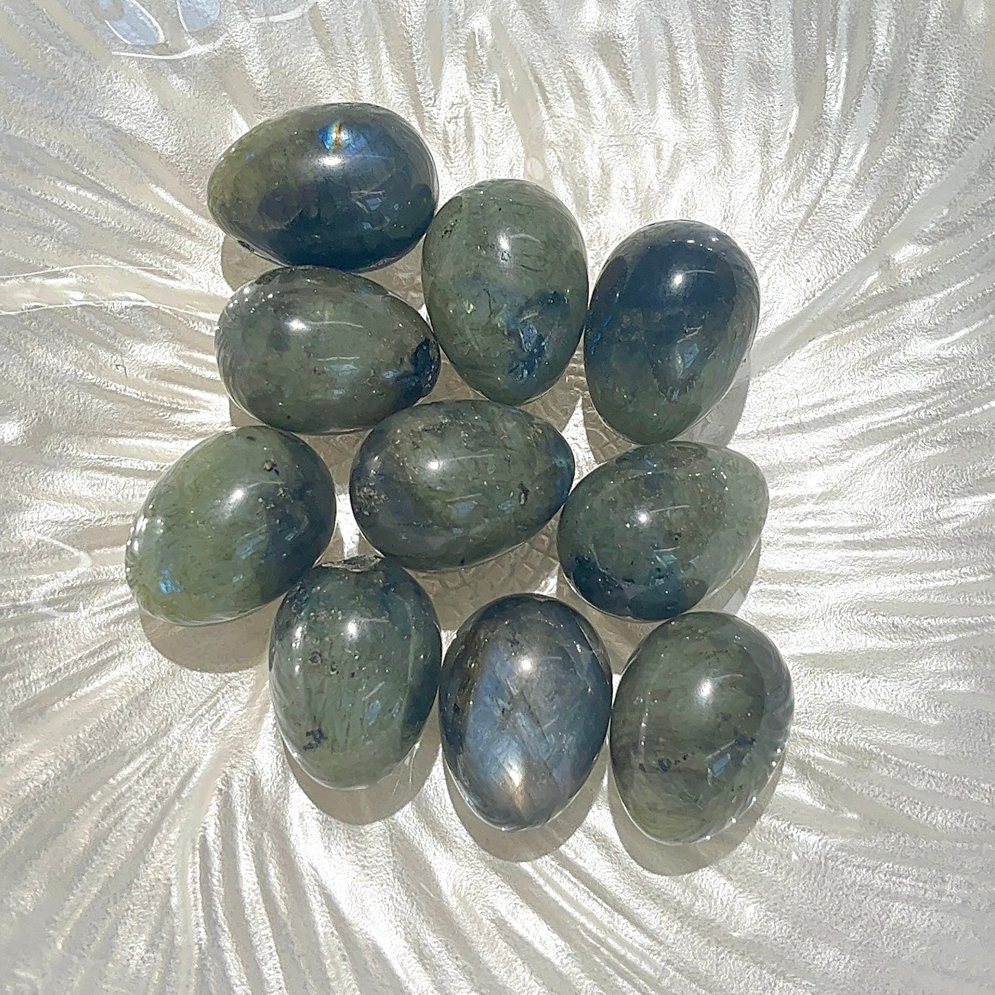 Natural crystal Labradorite Eggs