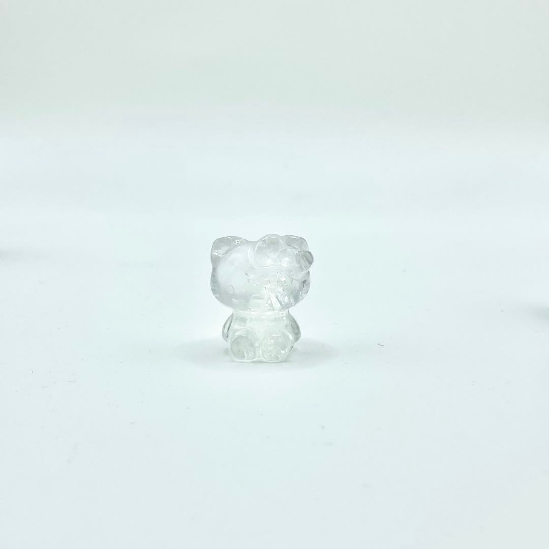 Natural Crystal Mini Hello Kitty Carvings,Figurine Gifts for Hello Kitty Lovers, Adorable Decor